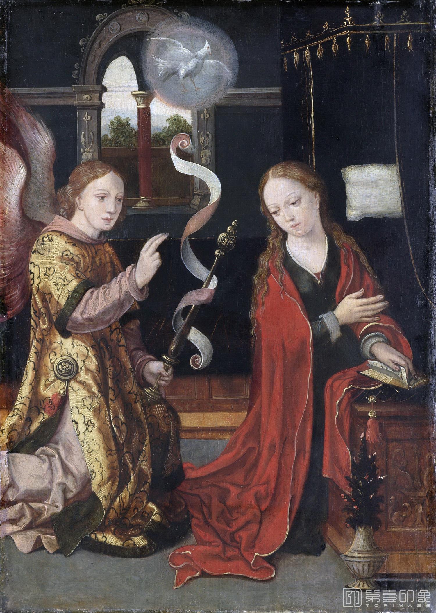 油画-荷兰阿姆斯特丹国家美术馆-Unknown artist De verkondiging aan Maria 1550-1625